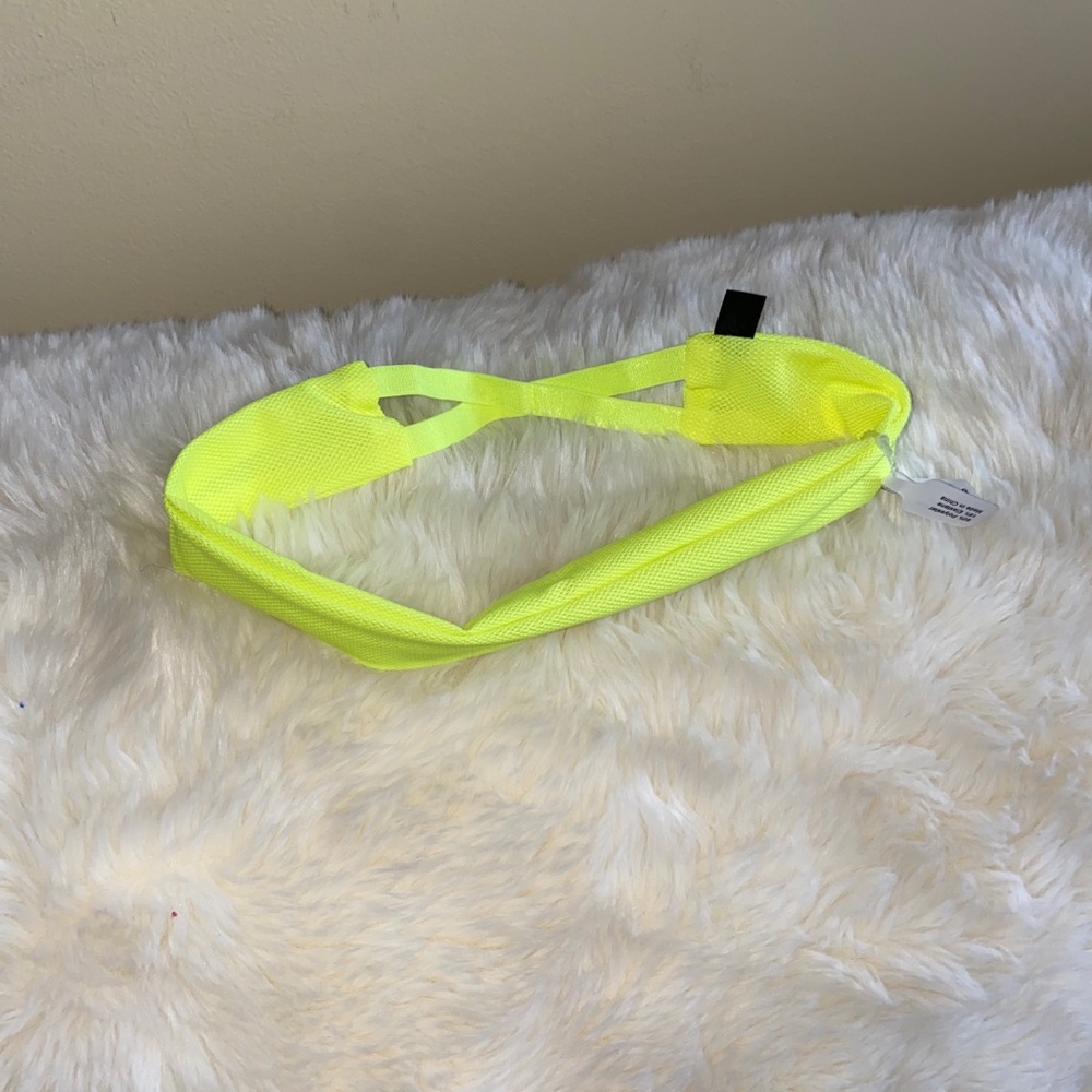 Free People Can You Feel It Soft Crisscross Headband in Neon Yellow - Picture 4 of 4